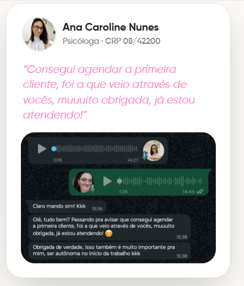 Depoimento de Ana Caroline Nunes